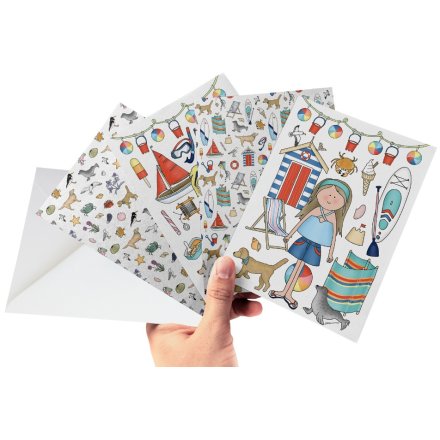 Seaside Collection 12 Notecards, 18.6cm  