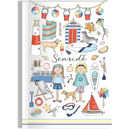 21cm Seaside Collection A5 Softcover Notebook,160 Plain Pages
