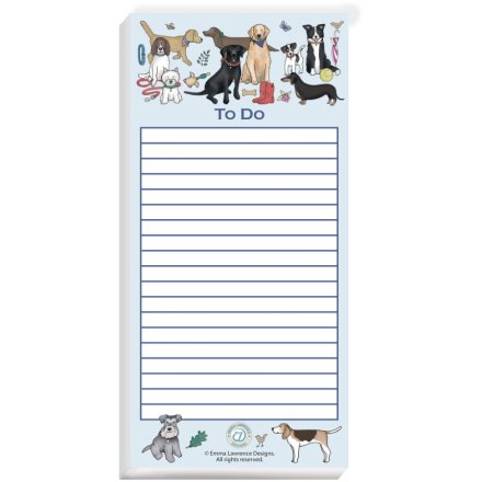 A cute dog-themed to-do list for organizing your day with style.