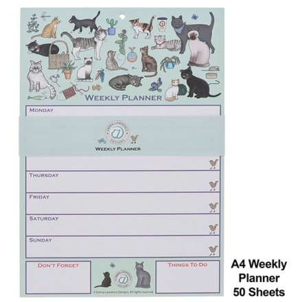 A cat design weekly planner 