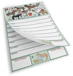 Keep stylishly organized with the Horses Weekly Planner in A4 size.