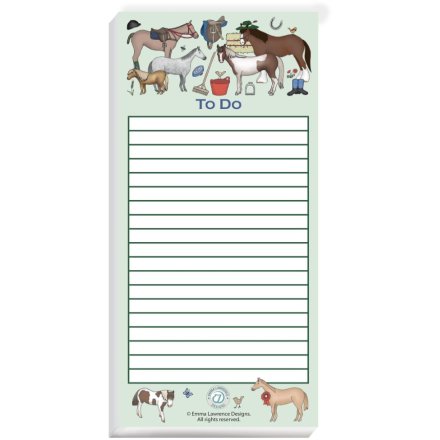 100-Sheet Horses To-Do List Notebook, 21cm
