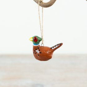 Discover the elegant Dolomite Pheasant Jute Hanger, a charming addition to your decor.