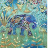 A charming elephant foiled greeting card 