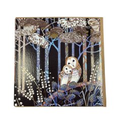 Send warm wishes with the Owls On Branch Foiled Card, featuring charming woodland details.