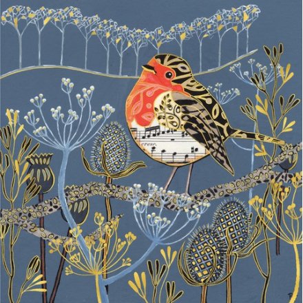 Brighten someone’s day with the charming Robin Foiled Card