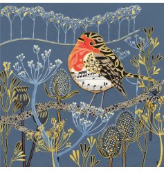 Brighten someone’s day with the charming Robin Foiled Card