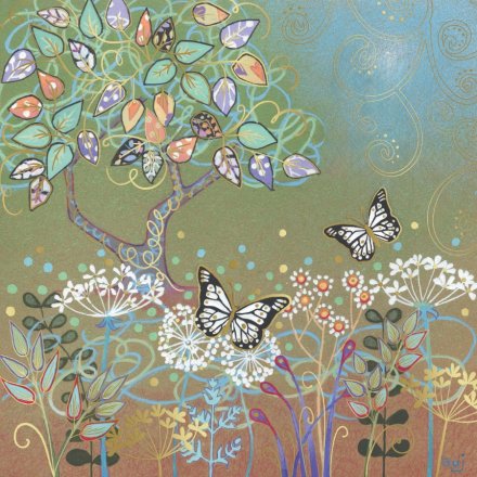 Add a touch of elegance with our Butterfly Garden Foiled Card