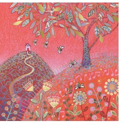 Brighten someone’s day with the Sunset Bees Foiled Card