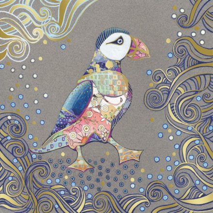 Add a touch of whimsy with the Puffin Joy Foiled Card