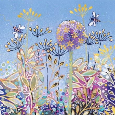 a charming bees foiled card 