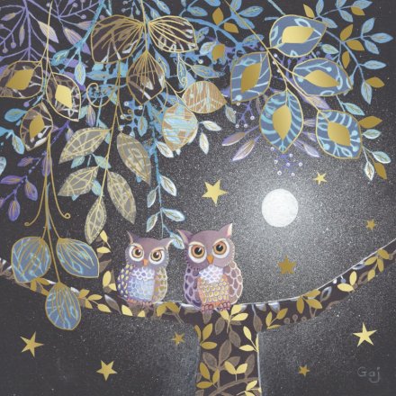 Create magical moments with the Night Owl Foiled Card
