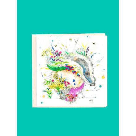 Barry Badger Card, 15cm 