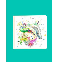 Send warm wishes with the charming Barry Badger Card