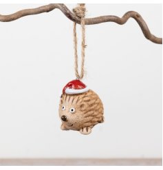 Featuring a charming woodland character design and festive hat accent