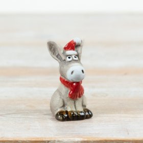 Bring a touch of festive fun to your range with this delightful ceramic donkey Christmas decoration.