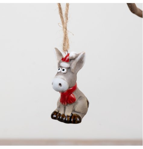 Bring holiday cheer with this Matte Grey Donkey-themed Christmas hat!