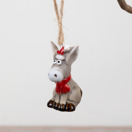 Hanging Grey Donkey, 6.8cm 