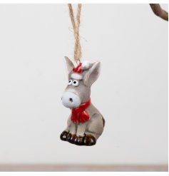Bring holiday cheer with this Matte Grey Donkey Hat, perfect for festive celebrations.