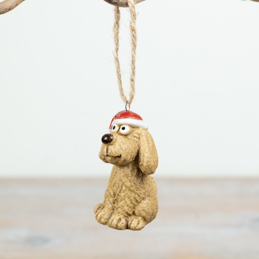 6cm Rosy Eye Festive Cockapoo Hanger