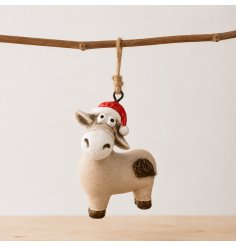 a charming hanging donkey decoration 