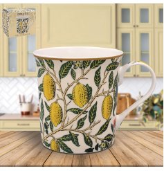 Coffee mug with a delightful fruity design.
