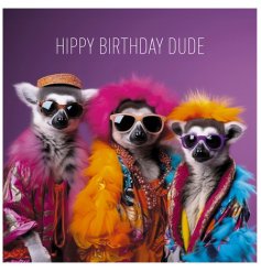 Celebrate with vibrant vibes! The Hippy Birthday Dude card blends retro charm and cheerful artwork to brighten any birth