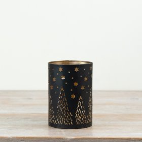 A delightful lantern featuring elegant cut-out designs.