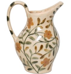 Brighten your room with this charming ceramic vase featuring a cheerful yellow flower design.