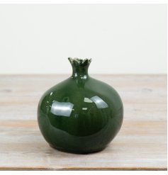 a stylish glazed pomegranate vase 