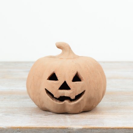 16.5cm Terracotta Pumpkin Ornament