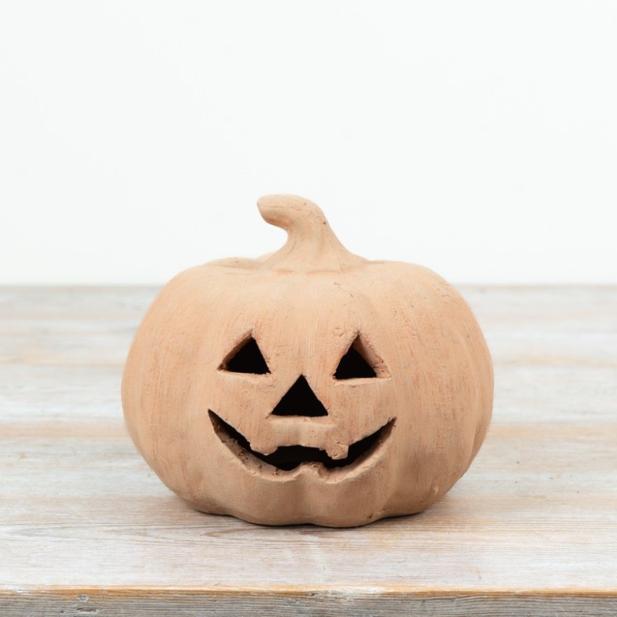 16.5cm Terracotta Pumpkin Ornament