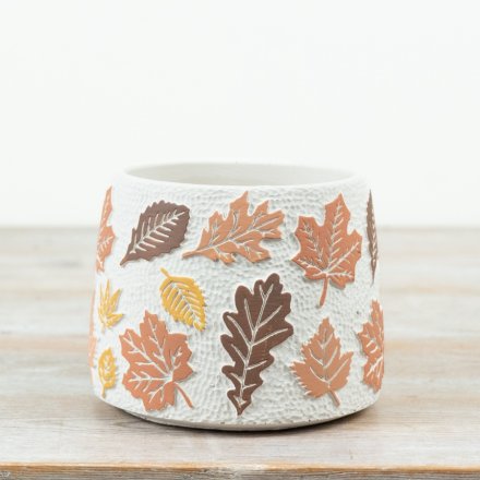 Autumn Leaf Decor Planter, 14.5cm 