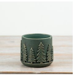 Add depth and character to your plant offering with this decorative cement tree planter.