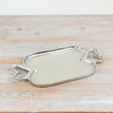 Aluminium Heart Tray, 35cm