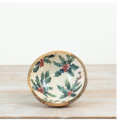 a charming enamel christmas bowl 