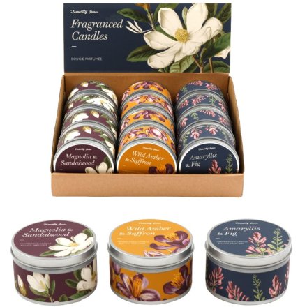 3/A  Flower Tin Candle, 8cm 