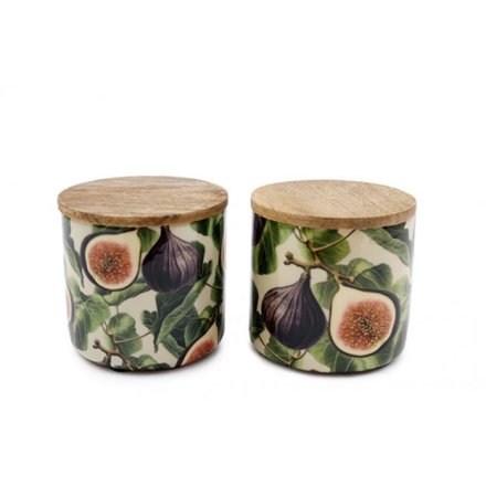 Seasonal Fruits Enamel Jar, 10cm