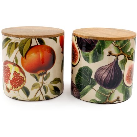 Fruits Enamel Jar, 15cm