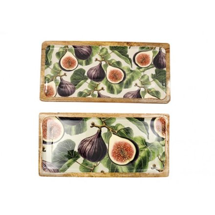 Seasonal Fruit Enamelled Tray, 40cm