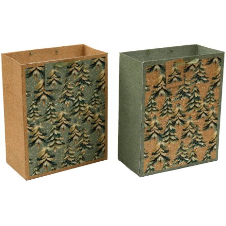 2/A Paper Winter Forest Gift Bag, 33cm 