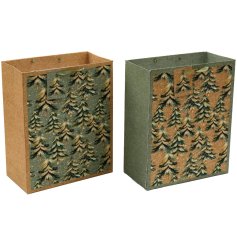 Sturdy Winter Forest Gift Bag—festive and ideal for stylish holiday presents.