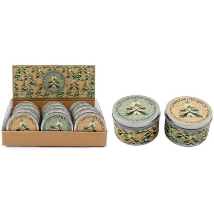 Winter Forest Scented Tin Candle, 7.5cm 