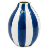Add timeless charm to any space with this 13cm Blue Stripe Vase