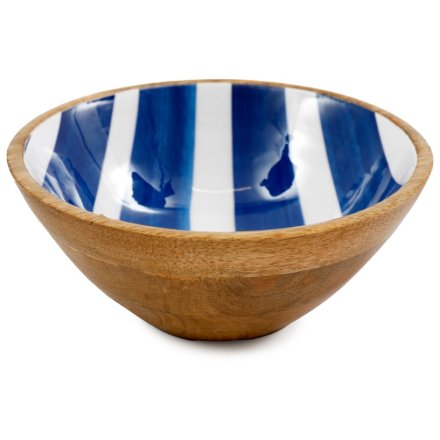 Blue Stripe Bowl, 17.5cm