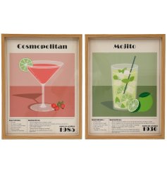 Add a splash of vibrancy with this Mojito/Cosmo Wall Art