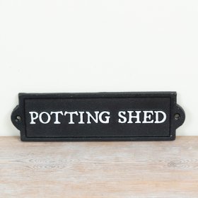 Bring vintage charm to your garden or shed with this classic cast iron sign.