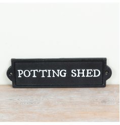 Add vintage charm to your garden or potting shed with this cast iron sign