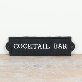 Bring vintage flair to your room with this Cast Iron Cocktail Bar Sign.