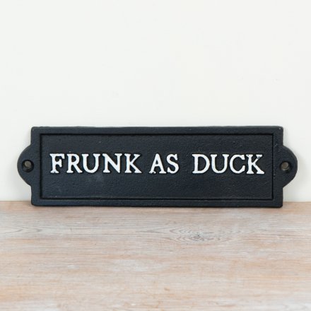 22cm Frunk as Duck Cast Iron Plaque